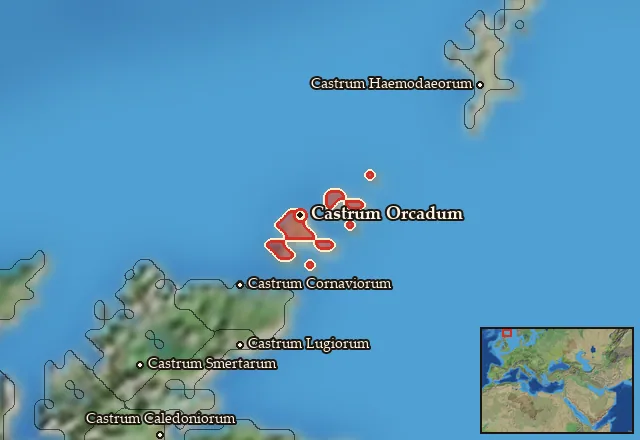 Map of Orcades and its neighbours