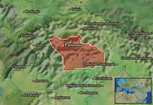 Map of Osia and its neighbours