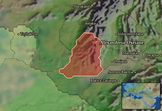 Map of Oxeiane and its neighbours