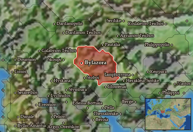 Map of Paionia and its neighbours