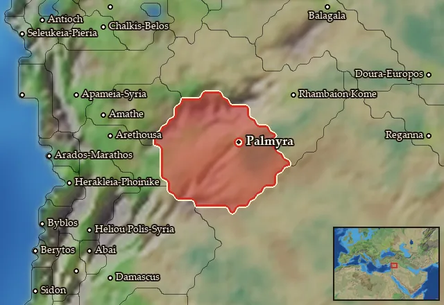Map of Palmyrene and its neighbours