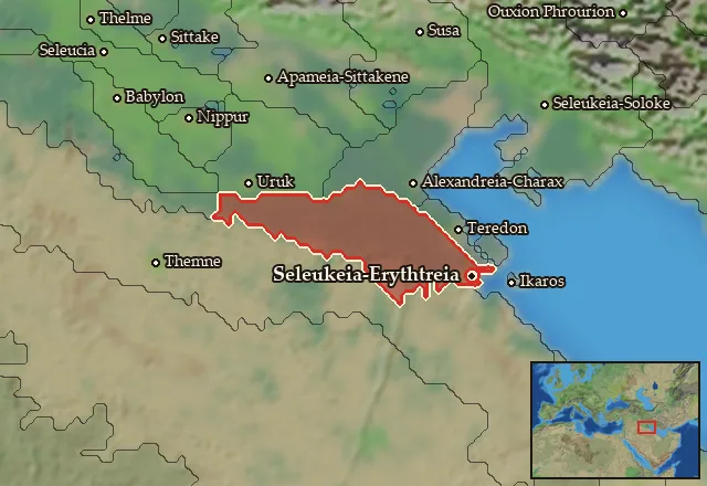 Map of Paralia Chaldaia and its neighbours