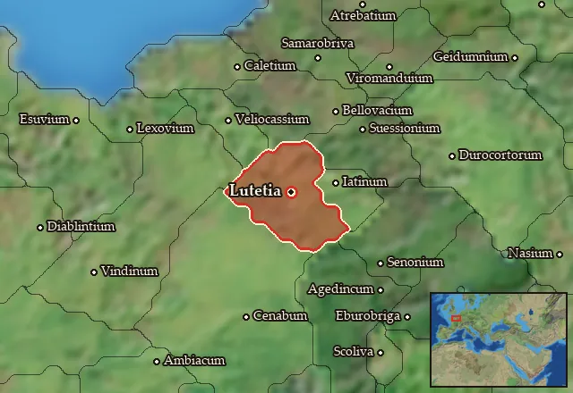 Map of Parisia and its neighbours