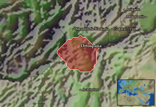 Map of Paropamisadai and its neighbours