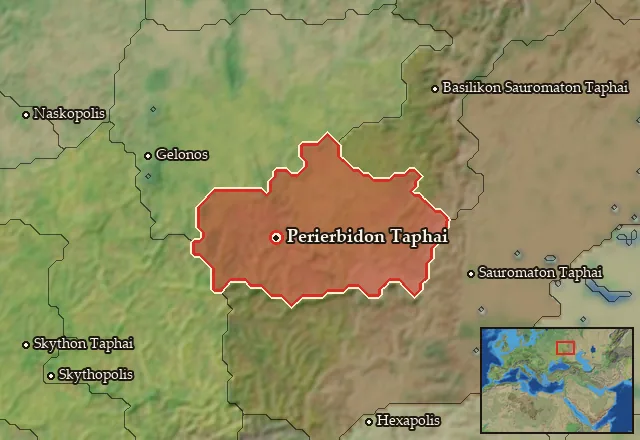 Map of Perierbidia and its neighbours