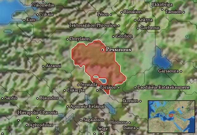 Map of Pessinountis and its neighbours