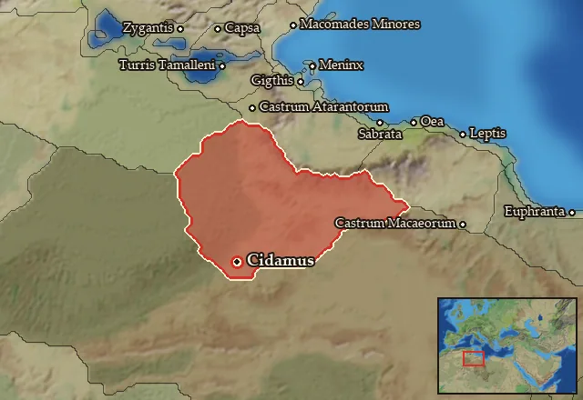 Map of Phazania and its neighbours