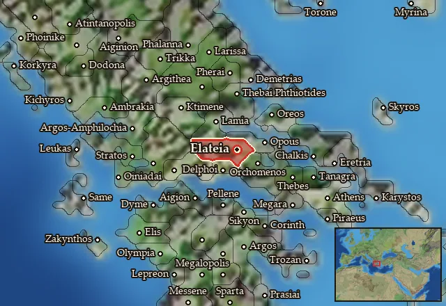 Map of Phokis-Doris and its neighbours
