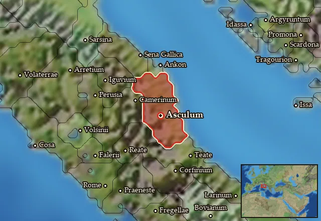 Map of Picenum and its neighbours