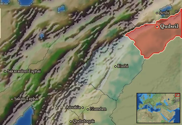 Map of Qudsrilqak and its neighbours