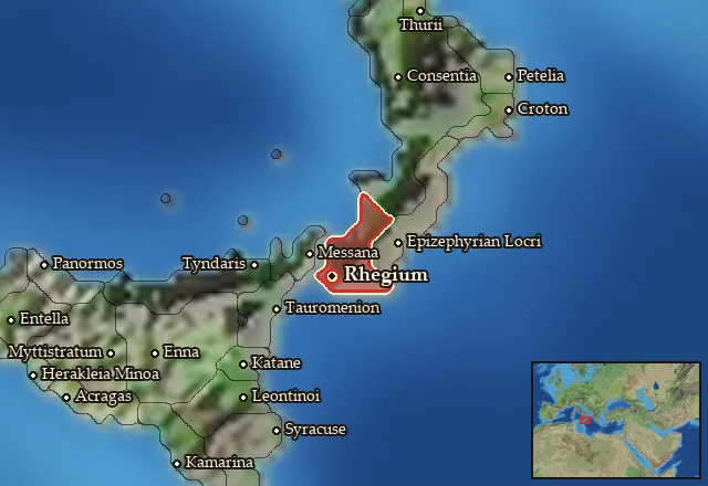 Map of Rhegion and its neighbours