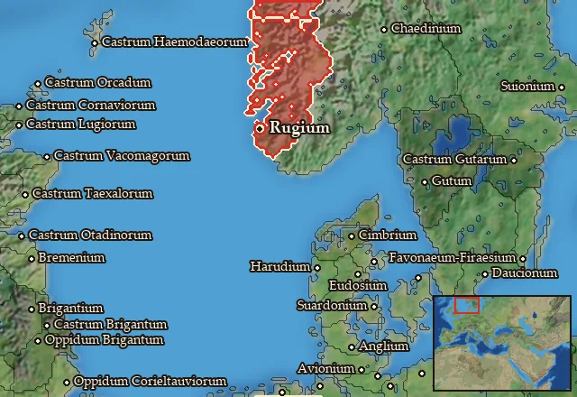 Map of Rugia and its neighbours