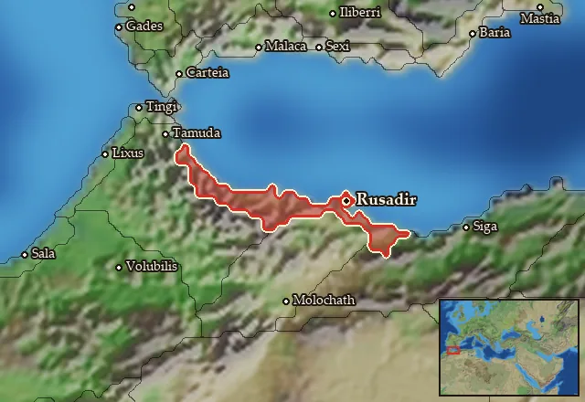 Map of Rush Adir and its neighbours