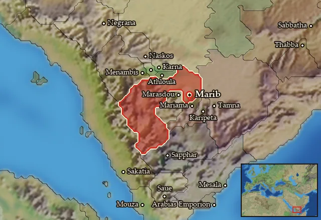 Map of Sabaia and its neighbours