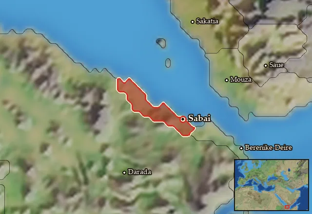 Map of Sabaike Aithiopia and its neighbours