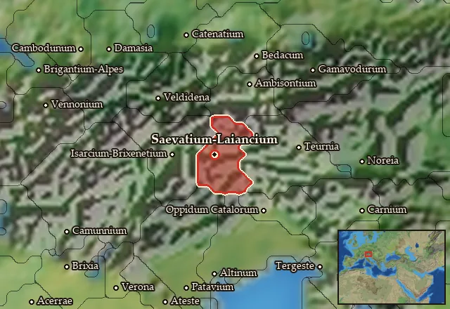 Map of Saevatia-Laiancia and its neighbours