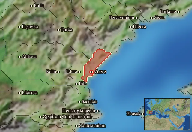 Map of Saguntia and its neighbours