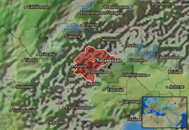 Map of Salassia and its neighbours