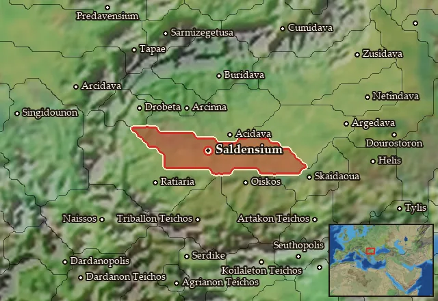 Map of Saldensia and its neighbours