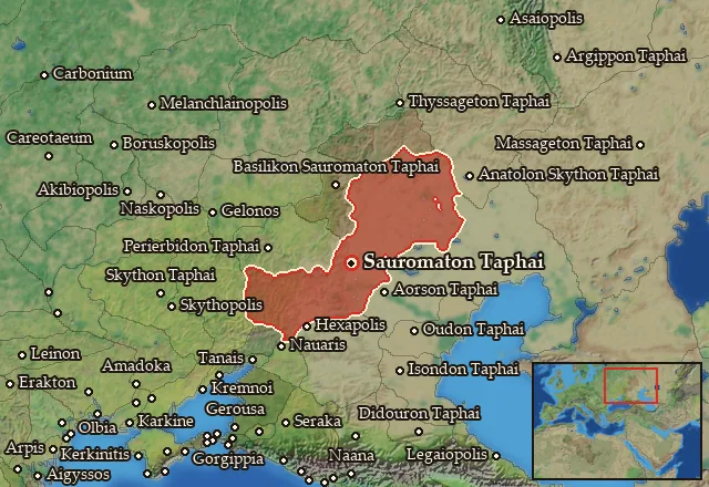 Map of Sauromataia and its neighbours