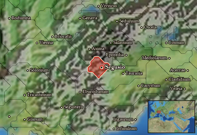 Map of Segusinia and its neighbours