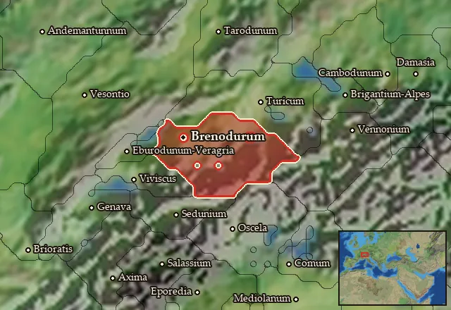 Map of Sequania Meridionalis and its neighbours