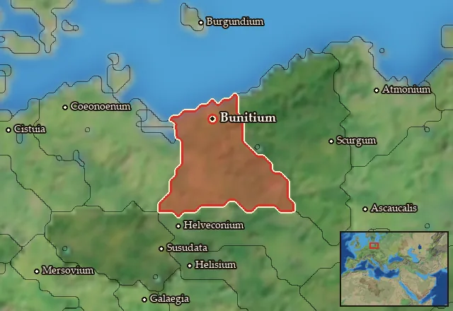 Map of Sidonia Vetus and its neighbours