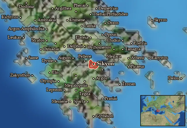 Map of Sikyonia and its neighbours