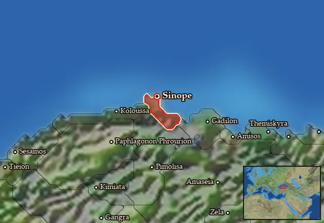 Map of Sinopeia and its neighbours