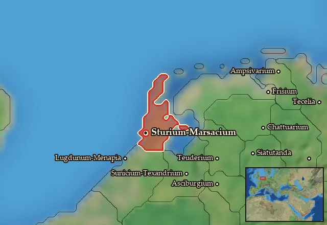 Map of Sturia-Marsacia and its neighbours