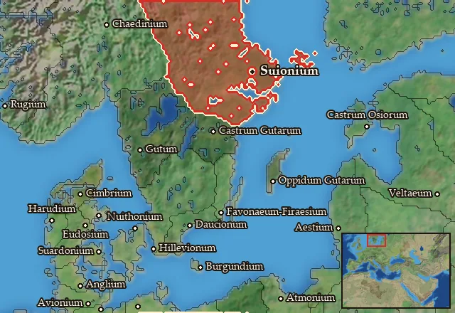 Map of Suionia-Sitonia and its neighbours