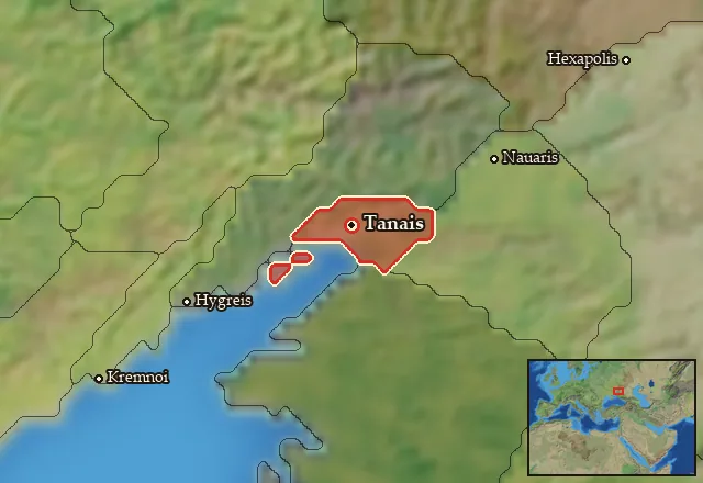 Map of Tanaitis and its neighbours