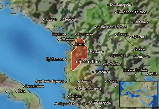 Map of Taulantia and its neighbours