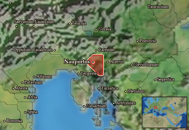 Map of Tauriscia Meridionalis and its neighbours