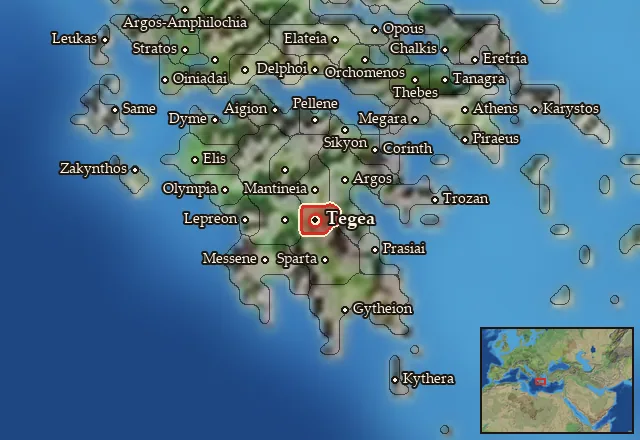 Map of Tegeatis and its neighbours
