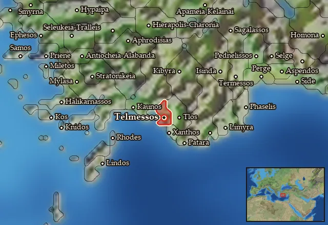 Map of Telmessis and its neighbours