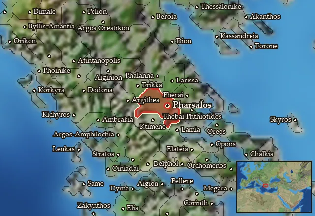 Map of Thessaliotis and its neighbours