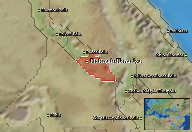 Map of Thinites-Diospolites Mikros Nomoi and its neighbours