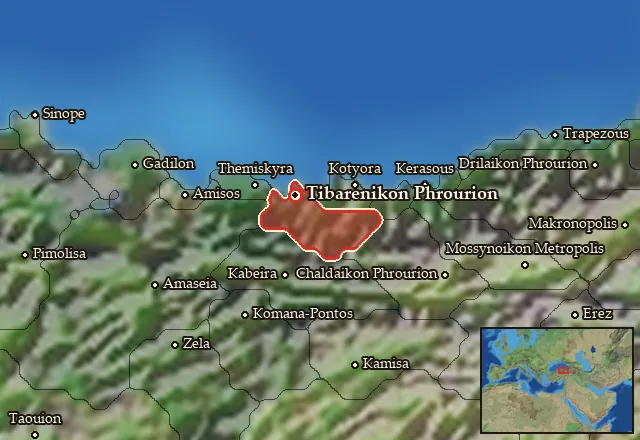 Map of Tibarenia and its neighbours
