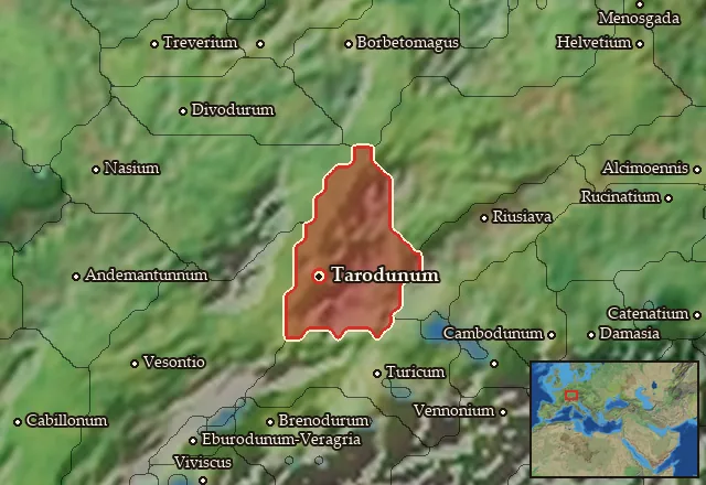 Map of Tigurinia-Tougenia and its neighbours