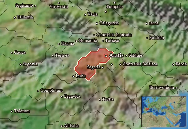 Map of Tittia and its neighbours