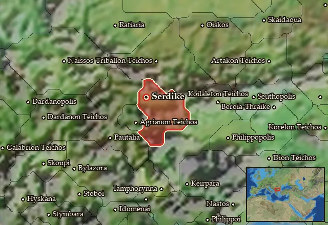 Map of Treria-Tilataia and its neighbours