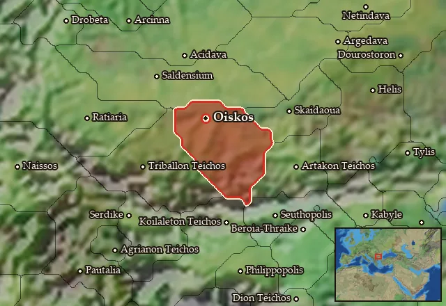 Map of Triballia and its neighbours