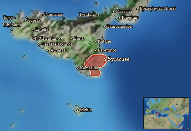 Map of Trinakria and its neighbours