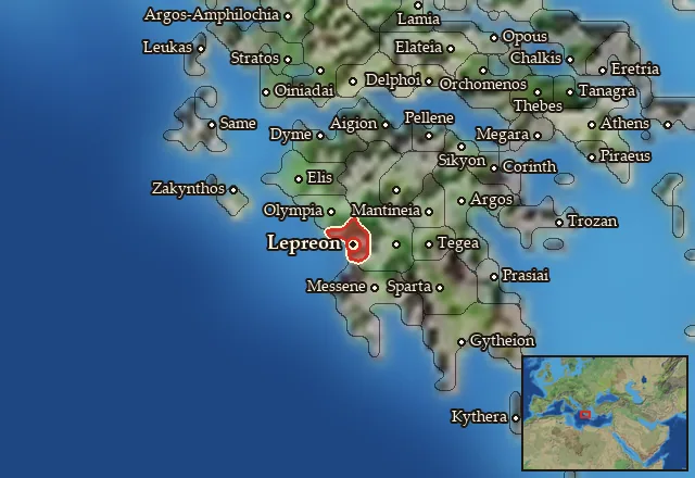 Map of Triphylia and its neighbours