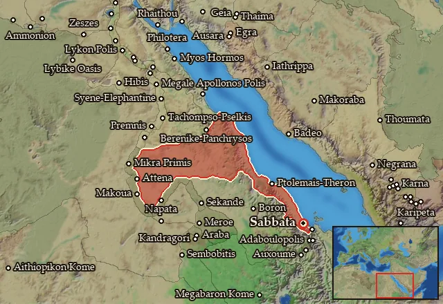 Map of Trogodytike and its neighbours