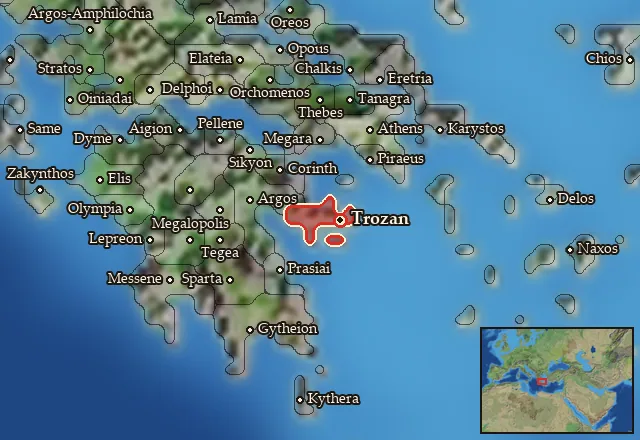 Map of Troizen and its neighbours