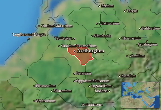 Map of Tubantia and its neighbours
