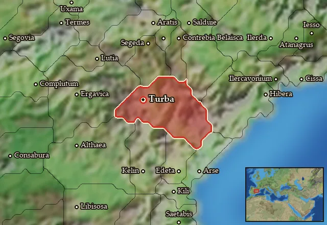 Map of Turboletia and its neighbours