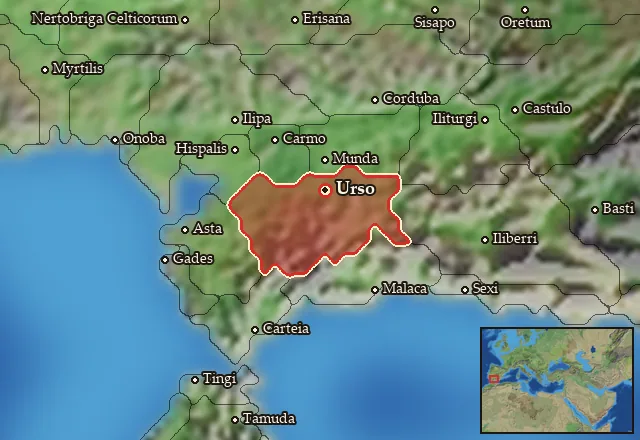 Map of Turdetania Meridionalis and its neighbours